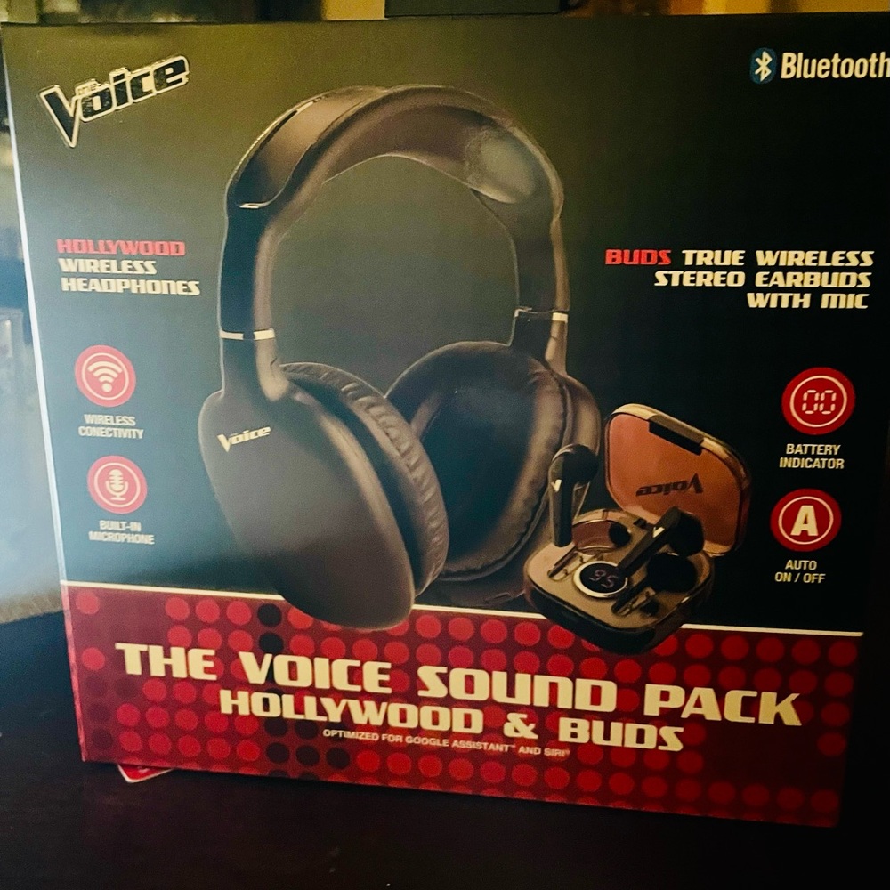 Voice Wireless Headphones and Earbuds Set